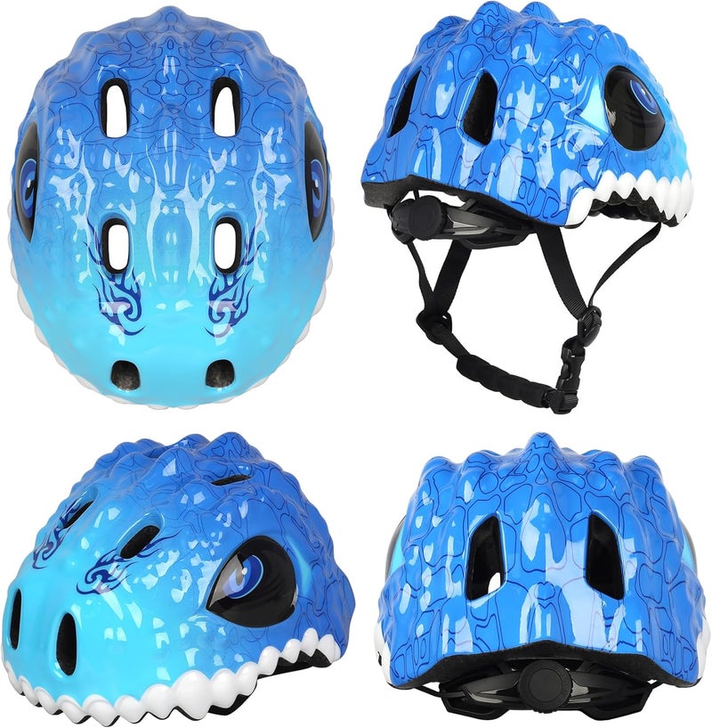 Bavilk Toddler Kids Bike Helmet,3D Dinosaur Helmets for Boys Girls Infant/Baby to Children 1/2/3/4/5/6/7/8 Years Old Lightweight Adjustable Multi-Sports Bicycle Scooter Skateboard Skating Cycling - Image 2